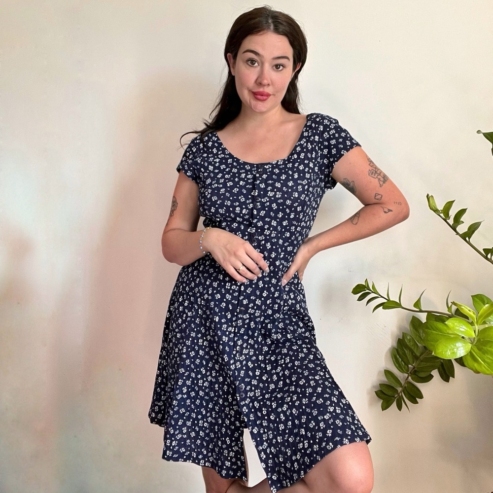 Adorable 80s Cotton Floral Mini